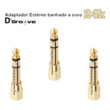 3 Plugues Jack Adaptador P2/p10 Estéreo 24k - Frete Grátis