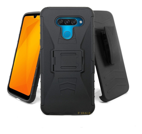 Funda Case LG + Mica Completa Uso Rudo Protector Con Clip