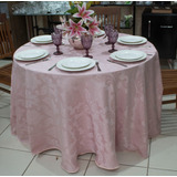 Toalha De Mesa Jacquard Redonda 2,20mts De Diâmetro - Buffet