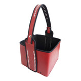 Canasta Matera Eco Cuero Rojo Porta Termo/ Bolso Marbry Shop