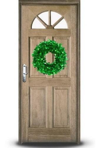 Corona De Navidad Navideña Para Puerta Verde Fiestas