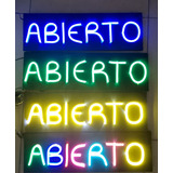 Carteles Abierto Flex Neon