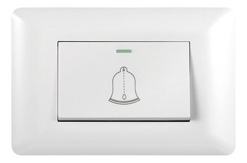 Timbre Interruptor Pulsador Simple 10a 250v Campana Blanco