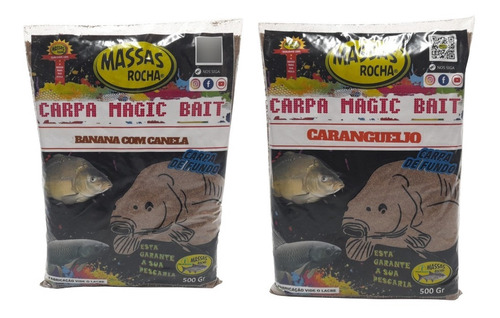 Kit 02 Sabores Massa Pesca Carpa Hungara E Carpa Capim - Nfe