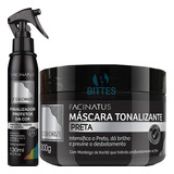  Kit Tonalizante Preto Facinatus Cosméticos Dá Brilho Tom 1 Preto