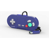 Control Alambrico Legacygc Gamecube Y Wii Indigo Retro-bit Color Violeta