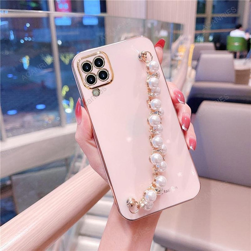 Funda Con Cadena De Perlas Para Samsung Galaxy A12 A22 S 4g