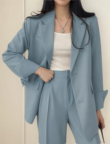 Trajes Ajustados Lisos De Negocios De Moda De Verano Nuev