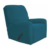 Funda Para Sillon Easy-going Elastica Color Azul Reclinable