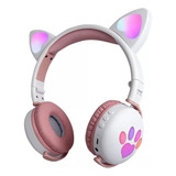 Fone De Ouvido Infantil Menina Orelha Gatinho Rosa Original