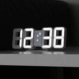 Mooas Pure Mini White 3d Led Clock, Reloj Led Multifunción (