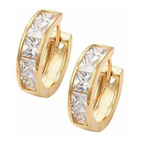 Pendientes De Aro Huggie | Chapado En Oro Amarillo De 18 K |