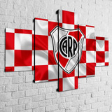 Cuadro River Plate Bandera Decorativo Moderno Cancha Futbol