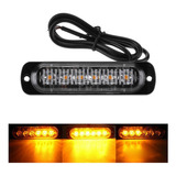 Barra De Luz Ámbar Delgada Universal De 6 Led, 18 Modos Estr