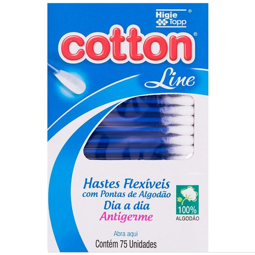 Haste Flexível Cotton Line Com 75 Unidades