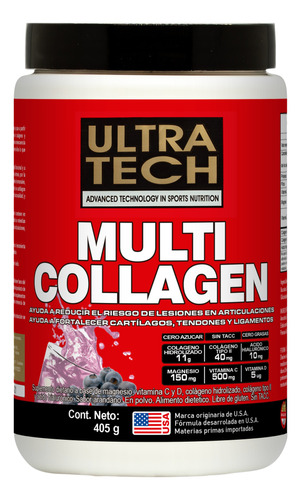 Multi Collagen Ultra Tech - Colágeno Hidrolizado + Tipo Ii