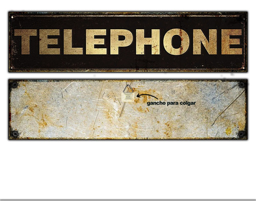 #26 - Cartel Decorativo Vintage - Teléfono Retro No Chapa