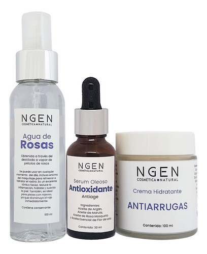 Set Facial Limpieza E Hidratación | Antiage | 100% Natural