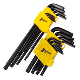 Kit Jogo Chave L Allen Hex Torque Bola Extra Longa Torx 