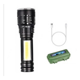 Linterna Led Cree T6 Usb Zoom Lampara Cob Recargable S.o.s