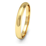 Aliança De Casamento 4mm Lisa Anel Banhado Dourado + Nf