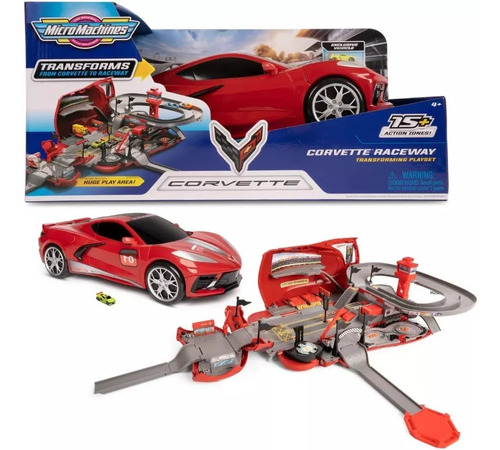 Micromachines Corvette En Set De Juego Pista De Carreras