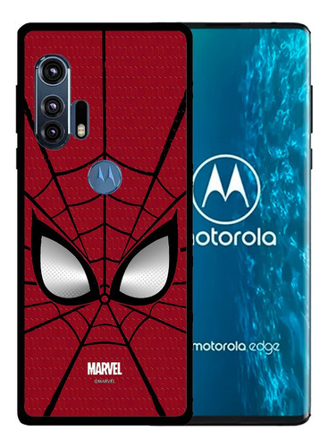 Funda Moto Edge Plus Spiderman Hombre Araña Tpu Uso Rudo