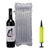 20 Sacos Embalagem Inflável Garrafas De Vinho + Bomba De Ar