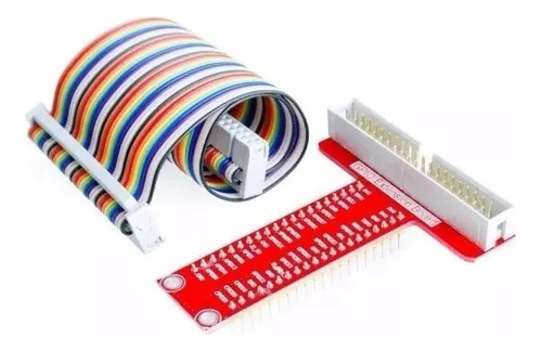 Kit 10un Adaptador Placa Gpio 40t + Cabo Flat Para Raspberry