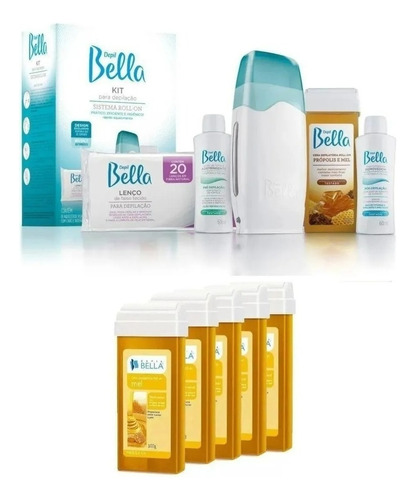 Kit Depilação Sist. Roll-on Bivolt Depil Bellla+5 Cera Refil