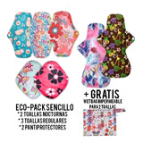 Ecopack Sencillo Toallas Femeninas Ecológicas De Tela Bambú