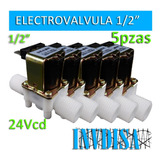 5pza Electroválvula Válvula Agua ½ Solenoide 24v Arduino Pic