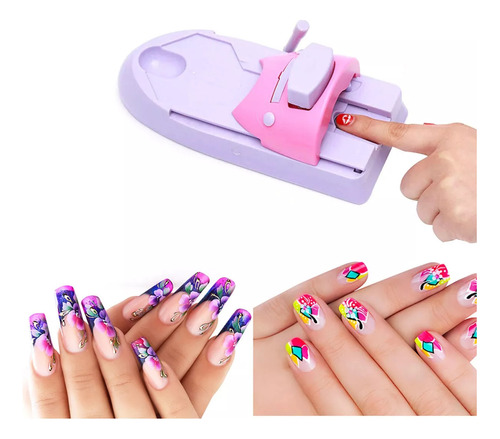 Máquina De Pintar Uñas Diy Estampados Nail Art Herramientas