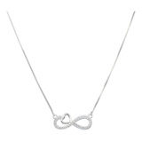 Collar Infinito Corazón De Plata