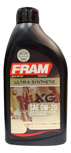 Aceite Sintético Fram Sae 0w20 Api Sn Tipo Dexos Ng