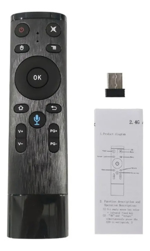 Air Mouse, Control Remoto 2,4g Voz  Smart Tv Android Box