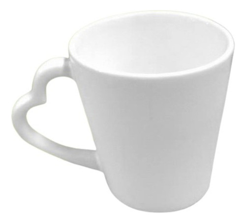 Taza Ceramica Conica Sublimable Nacional Premium Asa Corazon