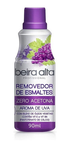 Beira Alta Removedor De Esmalte Zero Acetona Uva 90ml 3 Unid