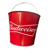 Balde Cubeta Redonda Hielera Cerveza Budweiser Bud Agarrader