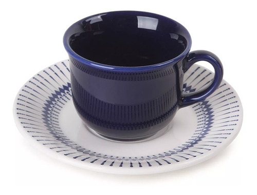 Set X6 Tazas De Te C/plato Linea Buzios - La Vidriera Regalo