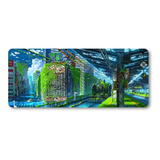 Mousepad Xxl 80x30cm Cod.309 Arte Paisaje Fantasia Verde