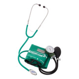 Kit Baumanómetro Estetoscopio Simple Homecare Color Verde