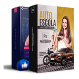 Pack 120 Artes Auto Escola Editável Photoshop Psd