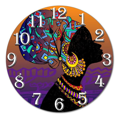 Abucaky Reloj De Pared De Mujer Negra Afroamericana, Funcio.