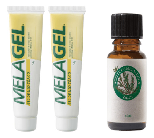 Pack De Bálsamo Tópico Melagel + Aceite De Melaleuca T36-c5 