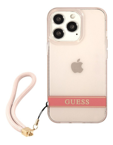 Funda Guess Stripe Rosa Compatible Con iPhone 12 Pro Max