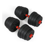 Set 2 Mancuernas 30kg Total Disco Cementado Fitness Pesas