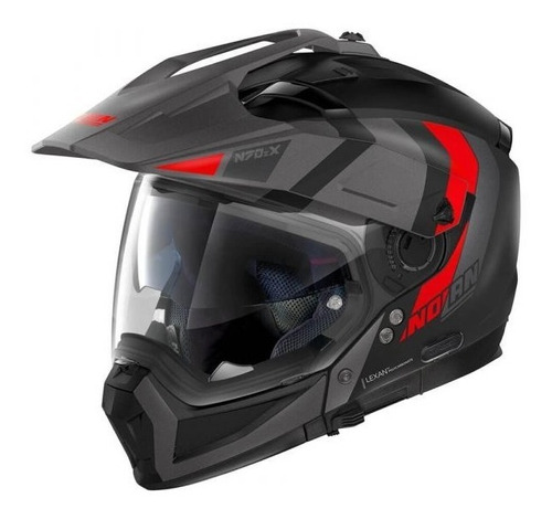 Casco Nolan Crossover N70-2 X Decurio 029 Negro Rojo Bamp 