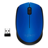 Mouse Inalámbrico Logitech M170 Azul, Rojo, Negro Color Azul/negro