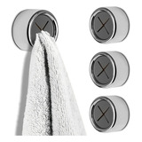 4x Colgador Push Toallero Adhesivo Soporte Baño Cocina